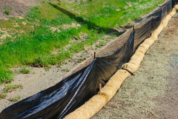 Straw Wattle Installation in Arvada
